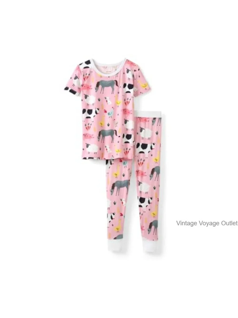 Short Sleeve Pajama Set for Toddlers - Viscose from Bamboo, Tagfree